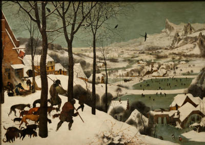 Brueghel hunters in the snow